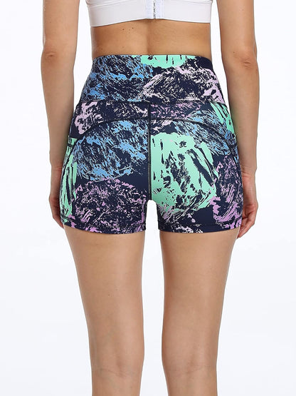 High Waist Athletic Shorts for Womens Yoga Fitness Running Shorts with Deep Pockets