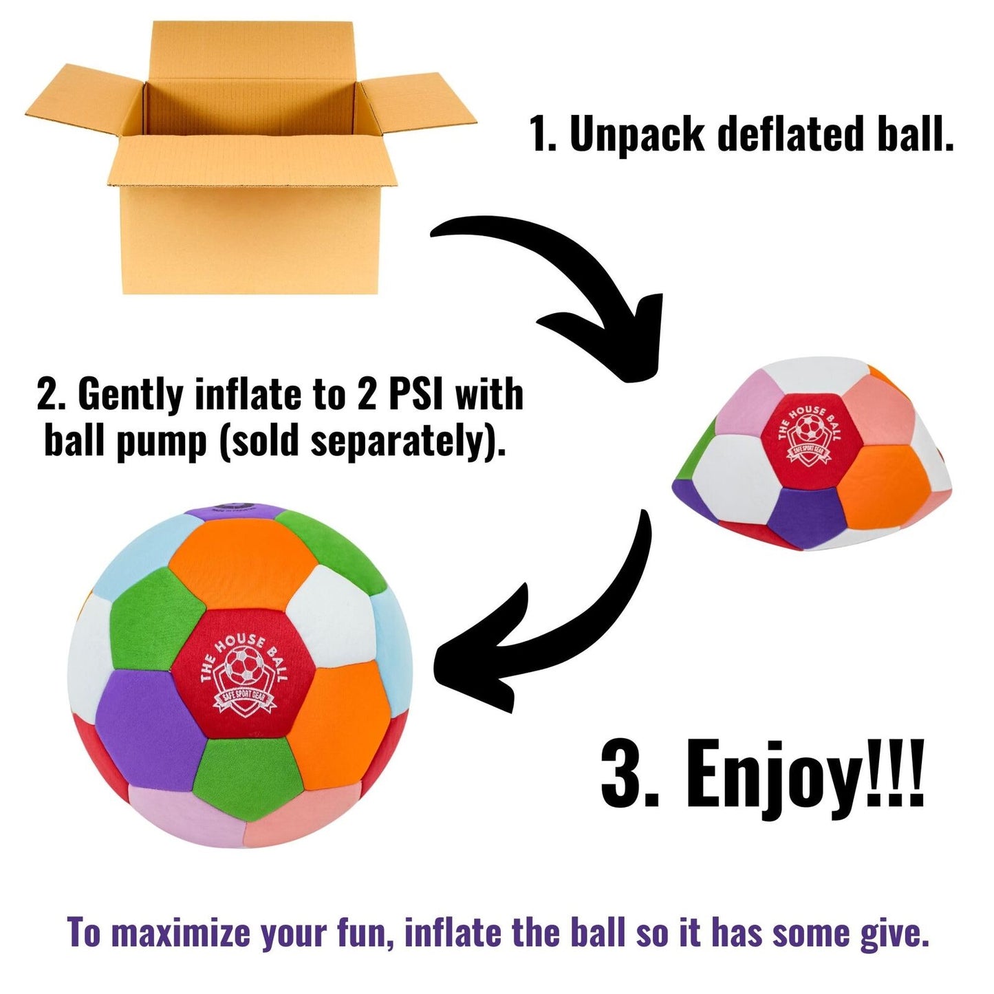 The House Ball - the Original Soft and Safe Indoor Soccer Ball Size 4 - Creat...