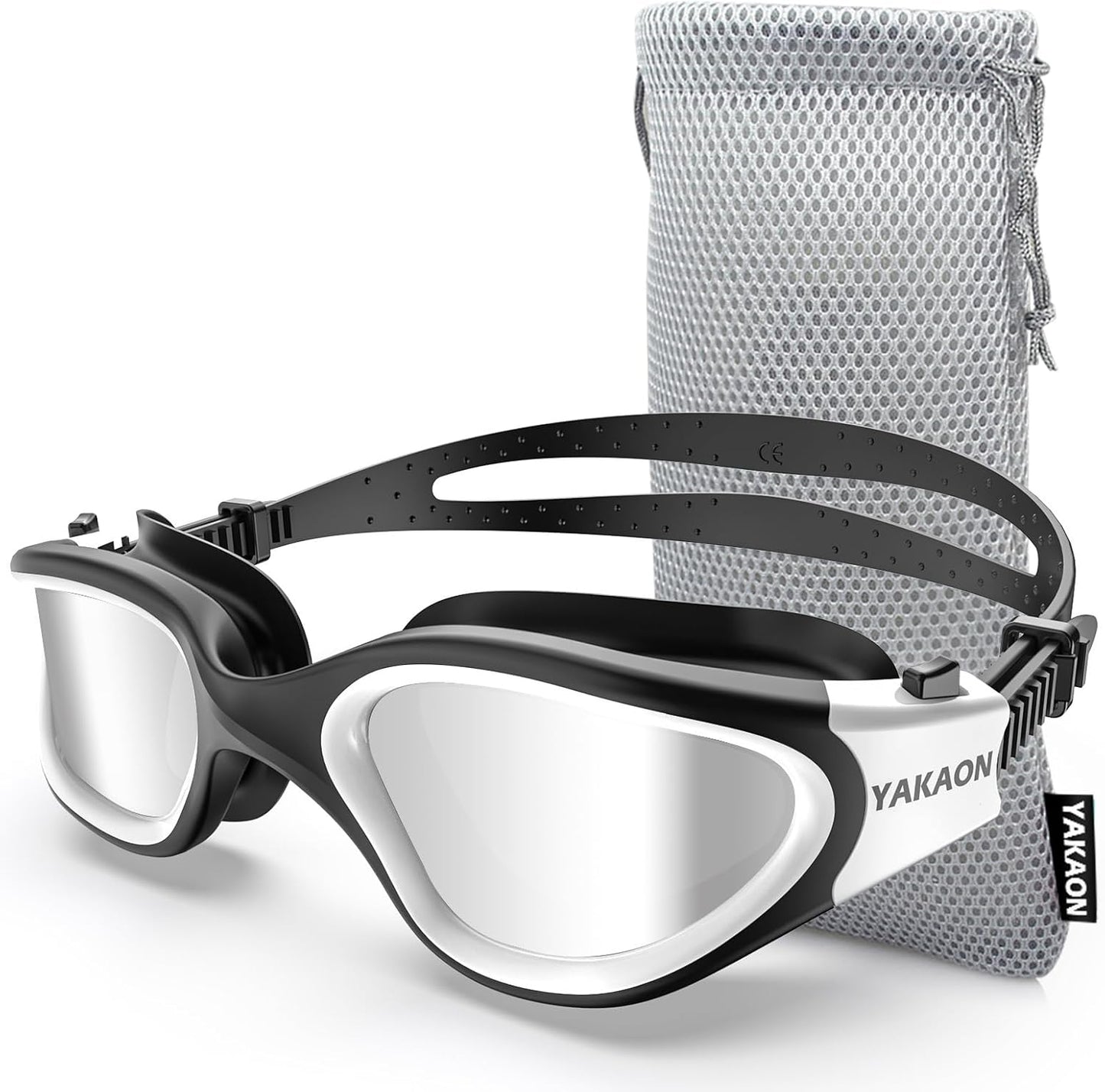 Adult Swim Goggles for Men & Women, Anti-Fog Lenses & Leakproof Seal for Lap Swimming, Open Water, Pool