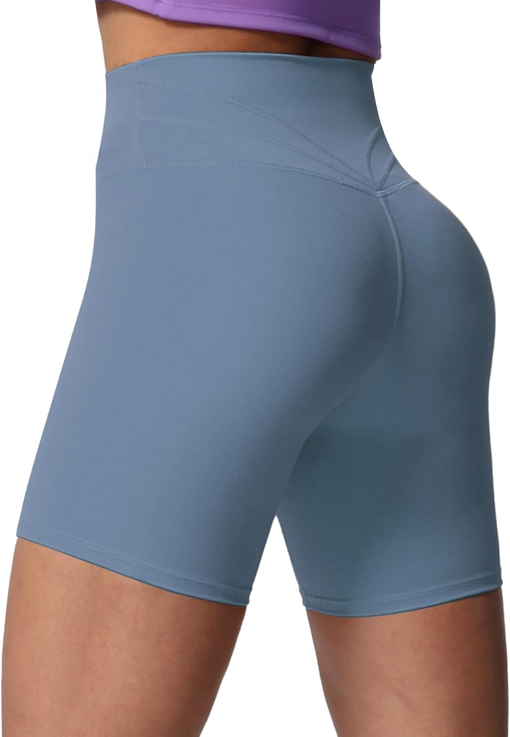 Trinity Workout Biker Shorts for Women Tummy Control High Waisted Exercise Athletic Gym Running Yoga Short 6"