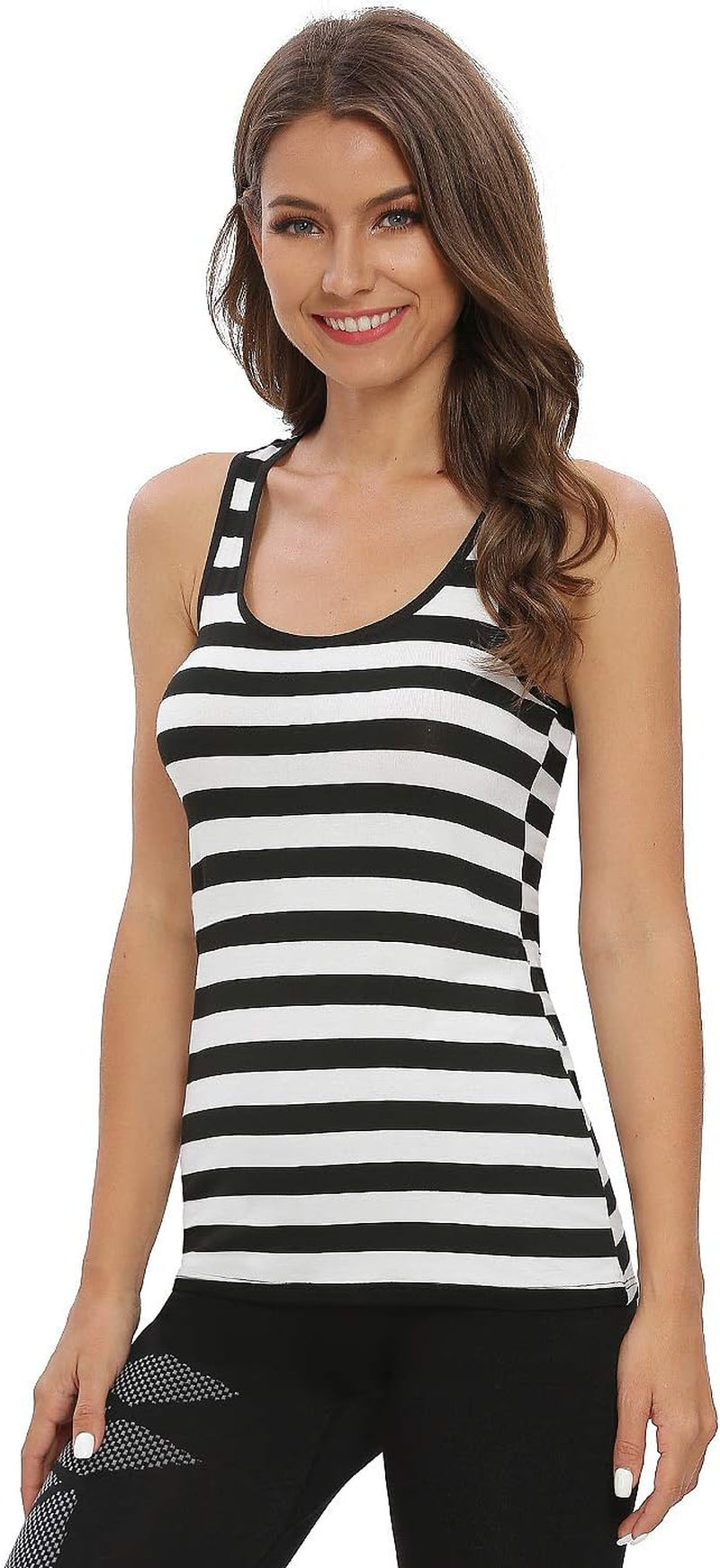 Racerback Workout Tank Tops for Women Basic Athletic Tanks Yoga Shirt Sleeveless Exercise Tops 4 Pack