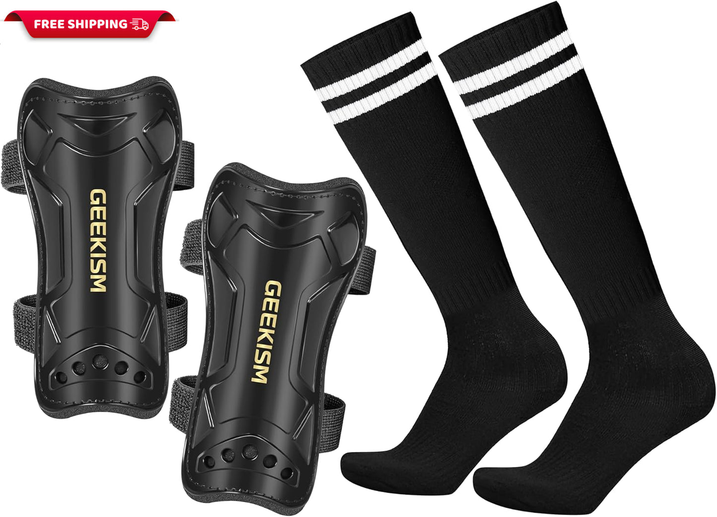 Soccer Shin Guards for Youth Kids Toddler, Protective Soccer Shin Pads & Sleeves