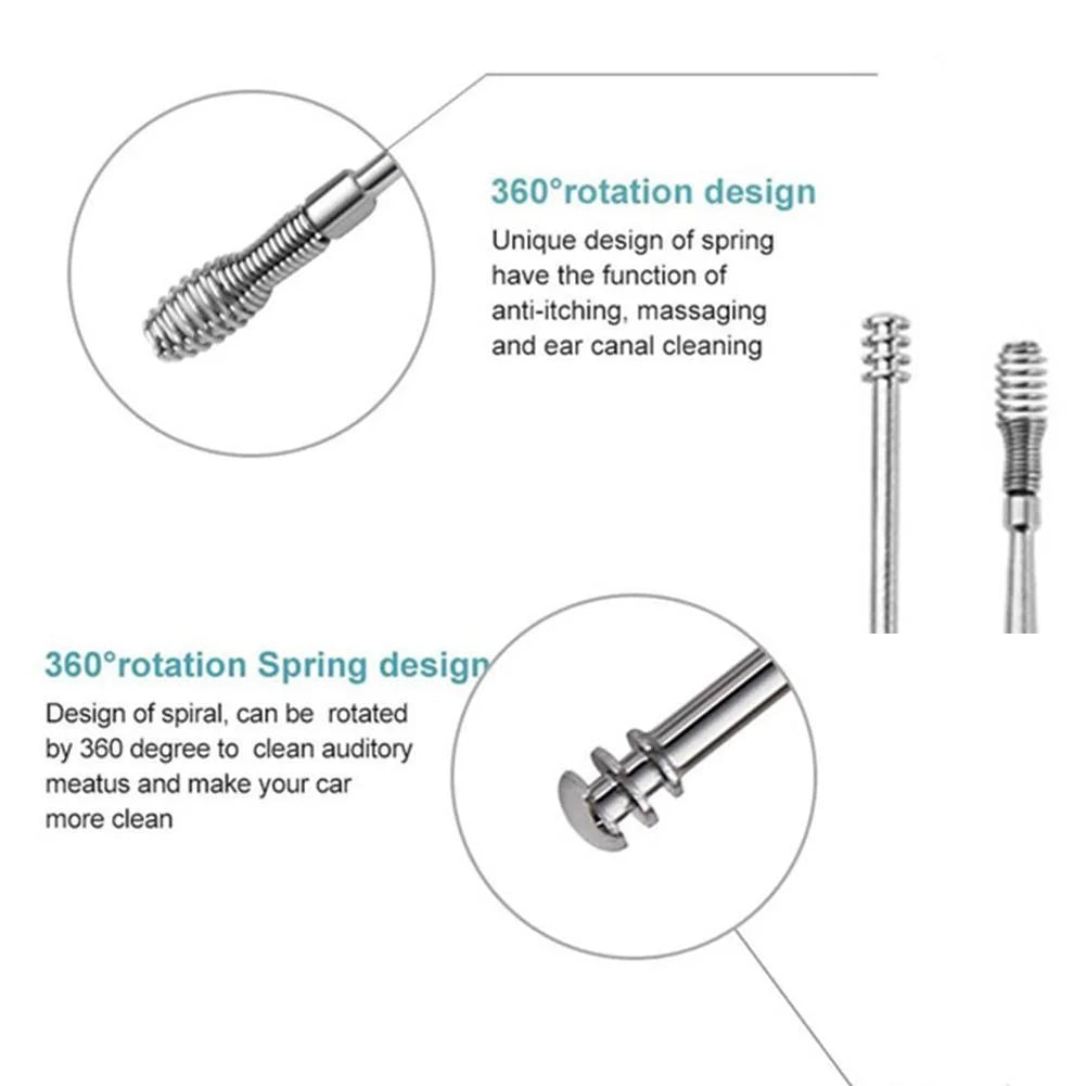Ear Cleaner Wax Removal Tools Earpick Sticks Wax Remover Curette Ear Pick Spoon Z9T8