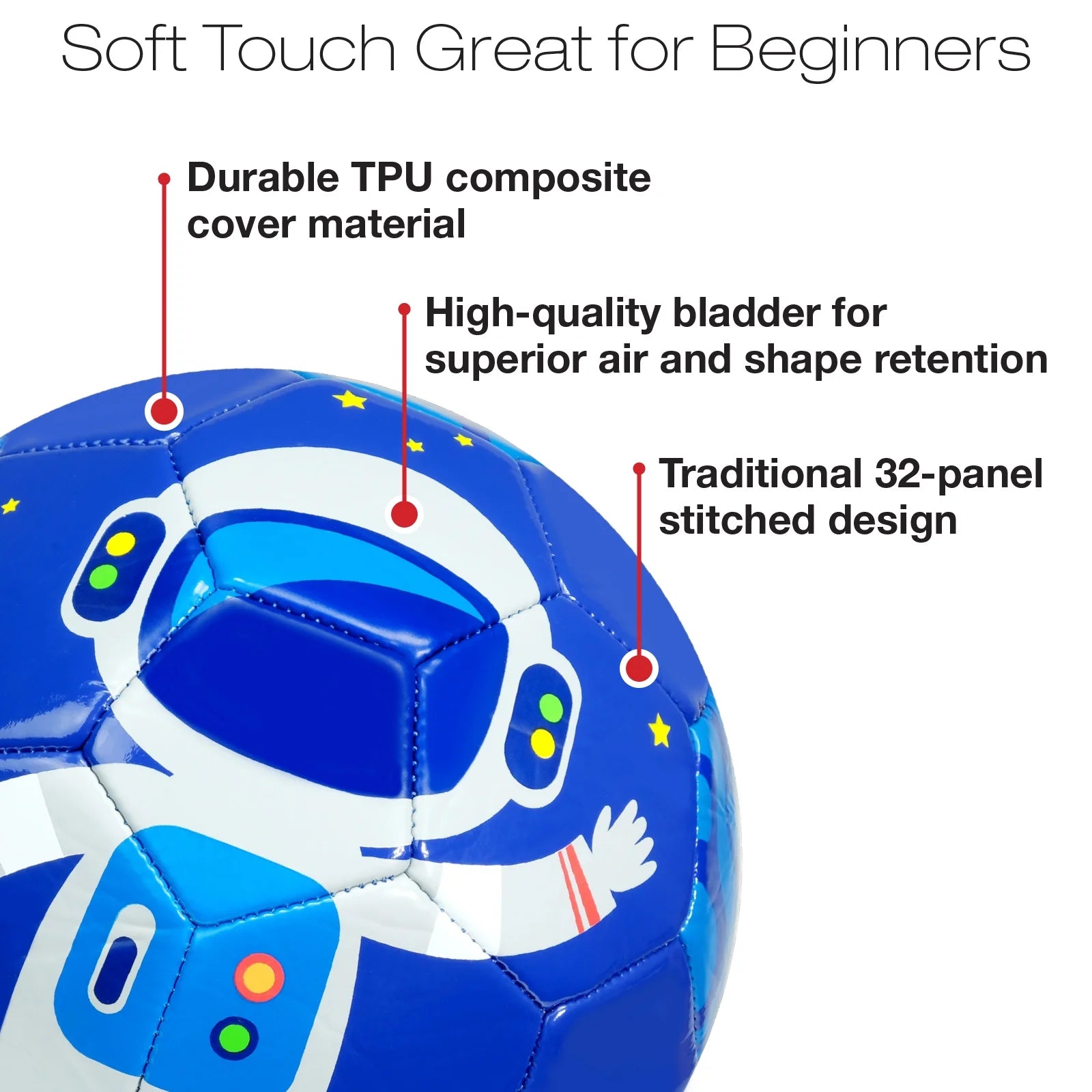 Soccer Ball Size 3, Soft Thick Durable TPU Cover, Kids' Soccer Ball, Soccer Sports Ball with Pump, Black/White, Size 3, Pack of 2