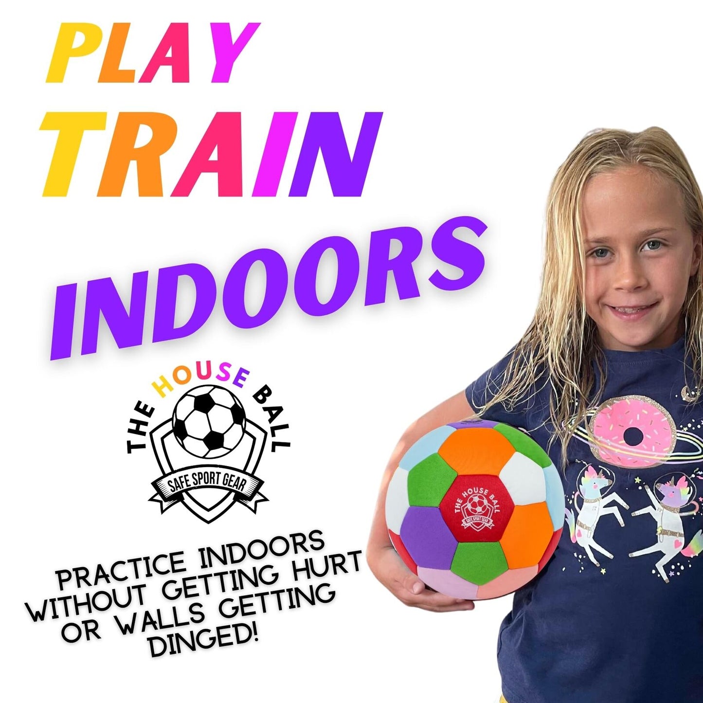 The House Ball - the Original Soft and Safe Indoor Soccer Ball Size 4 - Creat...