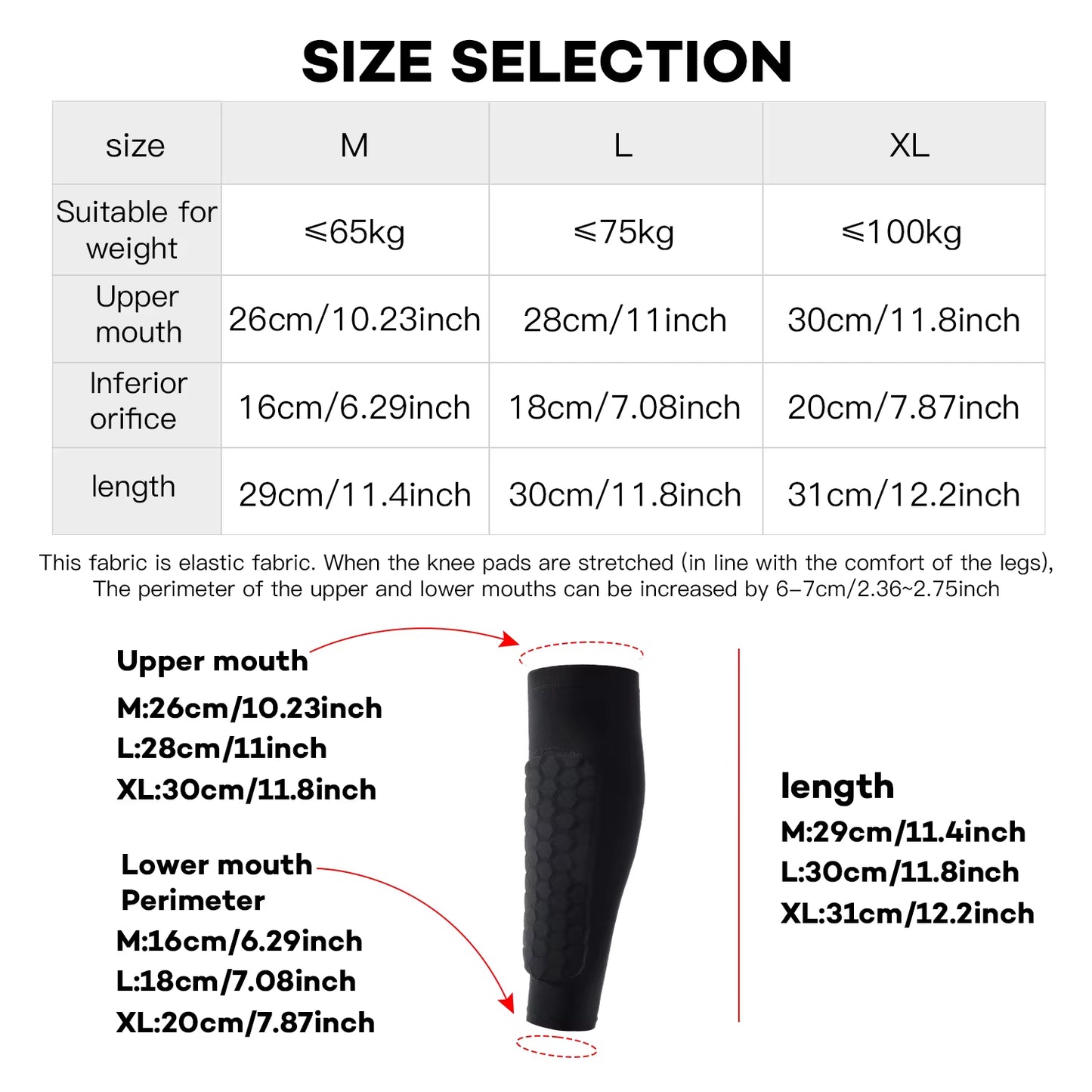 1 PC Leg Sleeves Shin Guards Shockproof Honeycomb Nylon Support Sock Shin Protector Soccer Gear Soccer Shields Sports Legging