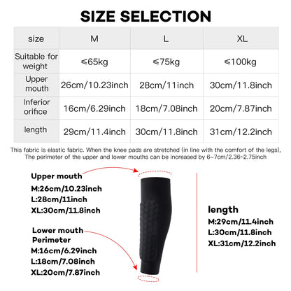 1 PC Leg Sleeves Shin Guards Shockproof Honeycomb Nylon Support Sock Shin Protector Soccer Gear Soccer Shields Sports Legging