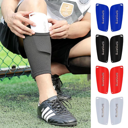 2Pcs Football Shin Holder Soccer Shin Pad Cover Leg Protector Leg Guard Kids Boy Men Black White Shin Pad Sportswear Accessory