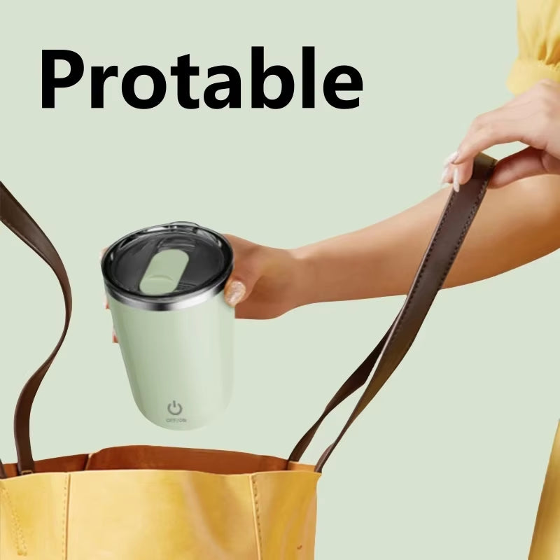 350Ml Self-Stirring Mug Stainless Steel Thermal Insulation USB Rechargeable Auto Magnetic Mug Waterproof Self Mixing Coffee Cup