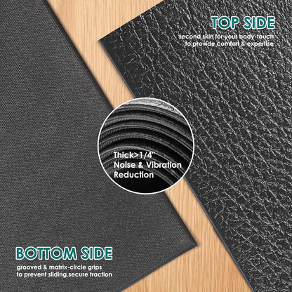 Large Exercise Mat, 8' X 4'X 1/4" Extra Durable Workout Mats for Home Gym Flo...