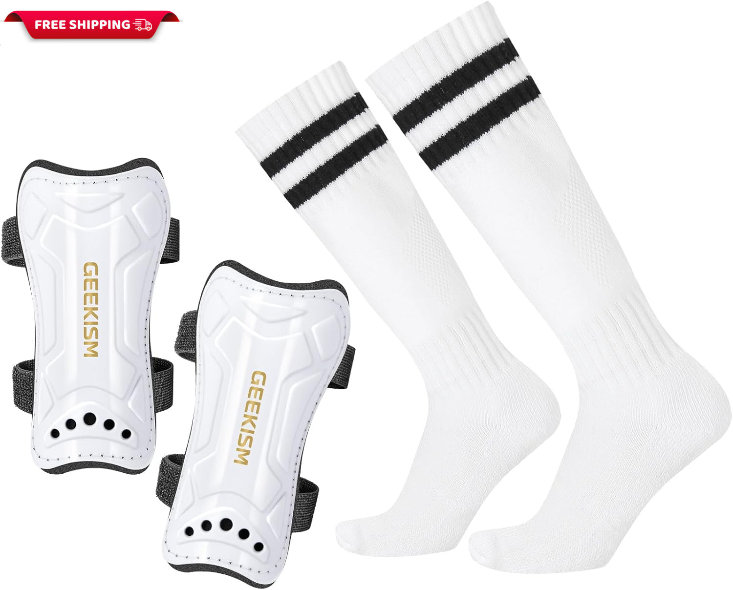 Soccer Shin Guards for Youth Kids Toddler, Protective Soccer Shin Pads & Sleeves