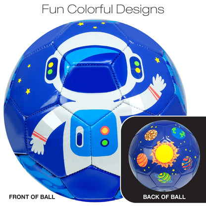 Soccer Ball Size 3, Soft Thick Durable TPU Cover, Kids' Soccer Ball, Soccer Sports Ball with Pump, Black/White, Size 3, Pack of 2