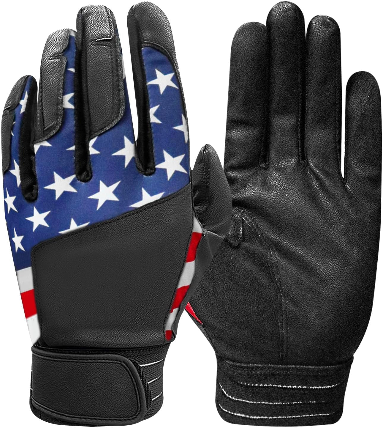 Batting Gloves Men Youth Adult for Baseball Softball Cabretta Leather Batting Glove 1 Pair, Mens Boys Girls Pro Grip Gloves