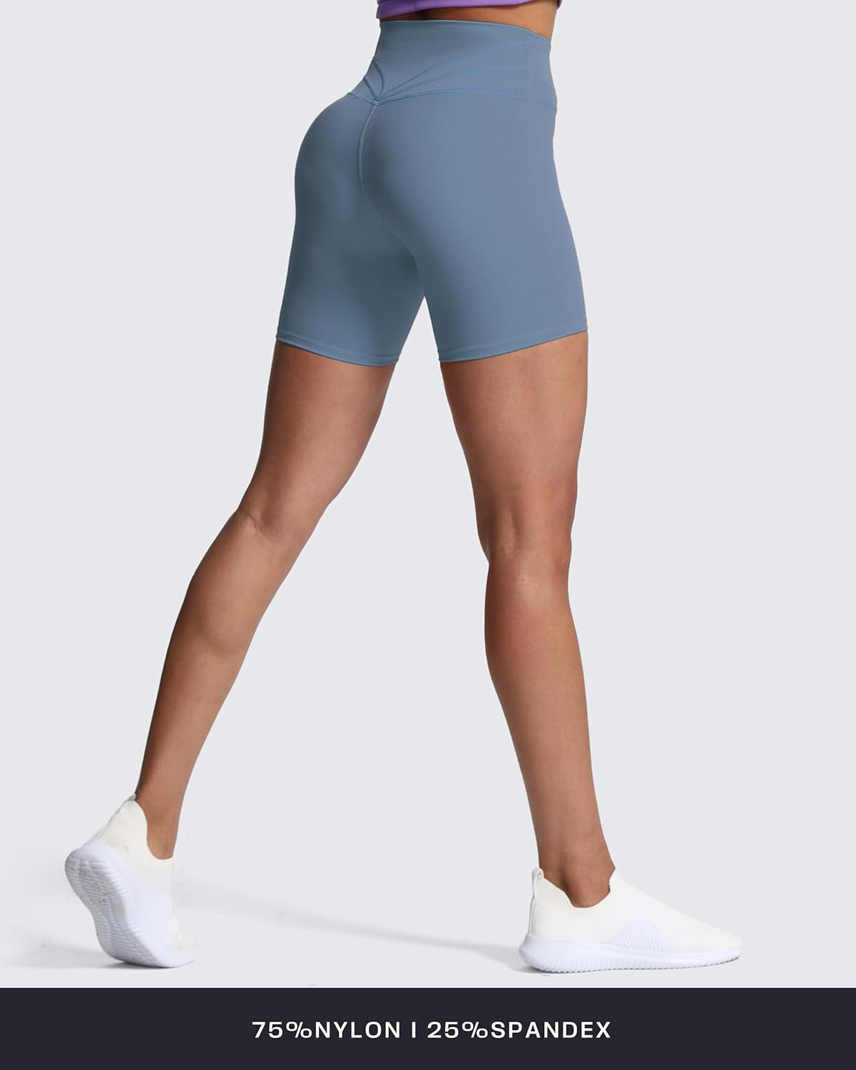 Trinity Workout Biker Shorts for Women Tummy Control High Waisted Exercise Athletic Gym Running Yoga Short 6"